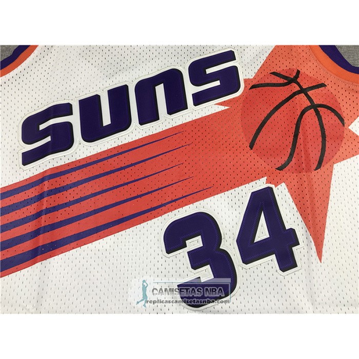 Camiseta Phoenix Suns Charles Barkley NO 34 Mitchell & Ness 1992-93 Blanco